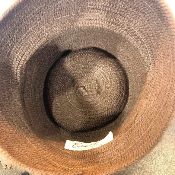 An Everett Needlepoint Original Vintage 60s Brown Wool‎ Mod Cloche Bucket Hat - Picture 10 of 11